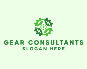 Green Scientific Gear logo design