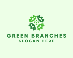 Green Scientific Gear logo design