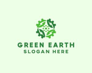 Green Scientific Gear logo design