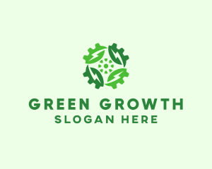 Green Scientific Gear logo design