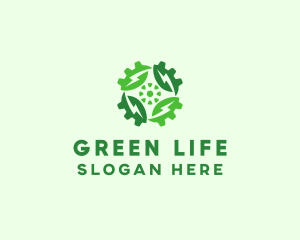 Green Scientific Gear logo design