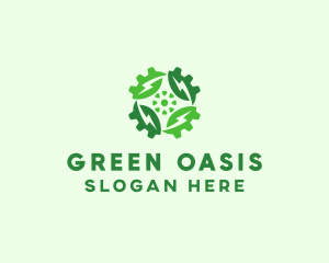 Green Scientific Gear logo design