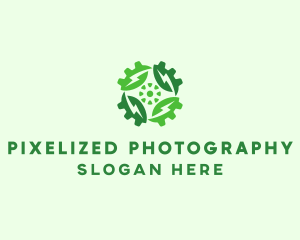 Green Scientific Gear logo design