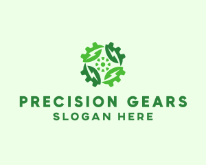 Green Scientific Gear logo design