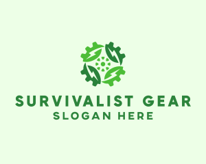 Green Scientific Gear logo design