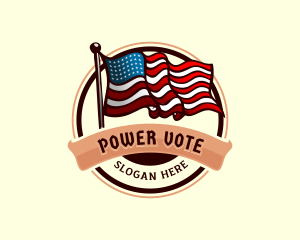 American Flag Politics logo design