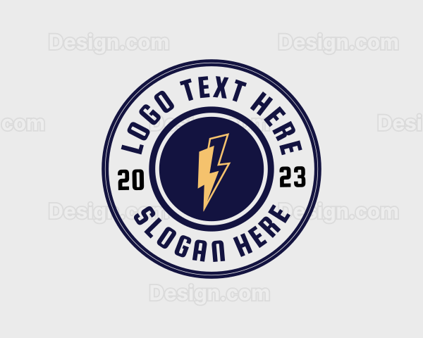 Electric Bolt Emblem Logo