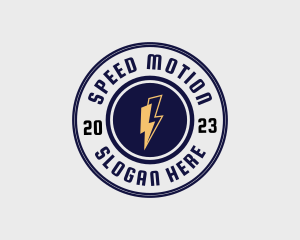 Electric Bolt Emblem logo design