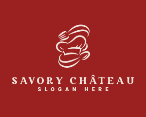 Cutlery Chef Toque logo design