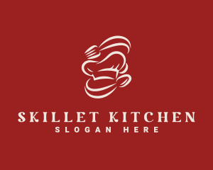 Cutlery Chef Toque logo design