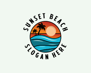 Beach Travel Getaway logo design