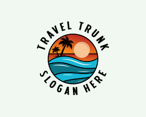 Beach Travel Getaway logo design