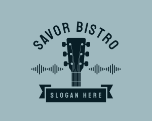 Acoustic Guitar Music Logo