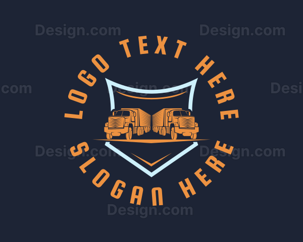 Logistics Cargo Truck Logo