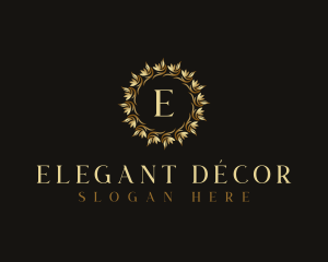 Elegant Wreath Flower logo design