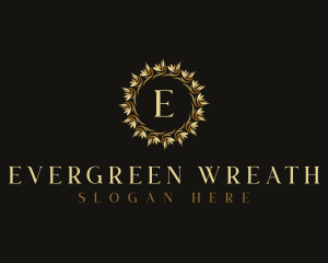 Elegant Wreath Flower logo design