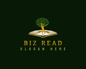 Book Wisdom Tree logo design