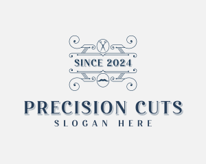 Haircut Barber Scissors logo design