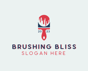 Paint Brush Painting Tool logo design