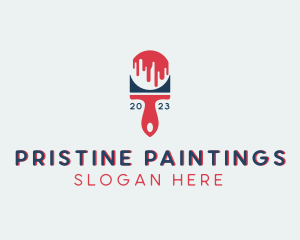 Paint Brush Painting Tool logo design