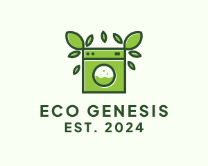 Eco Sustainable Laundromat logo design