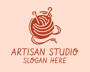 Knitter Yarn Thread logo design