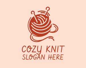 Knitter Yarn Thread logo design