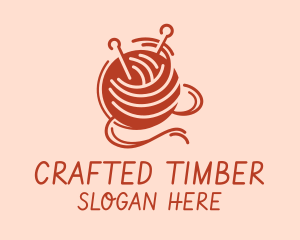 Knitter Yarn Thread logo design