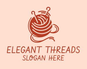 Knitter Yarn Thread logo design