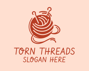 Knitter Yarn Thread logo design