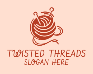 Knitter Yarn Thread logo design