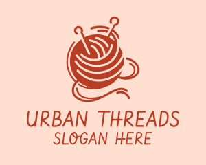 Knitter Yarn Thread logo design