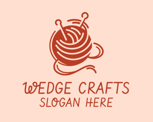 Knitter Yarn Thread logo design