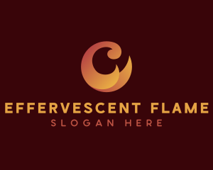 Fire Letter O logo design