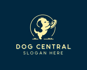 Dog Frisbee Pet Shop logo design