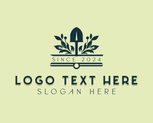 Floral Landscaper Shovel logo