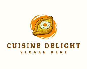 Khachapuri Bread Georgia logo design