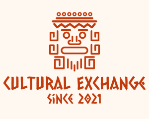 Aztec Head Statue logo