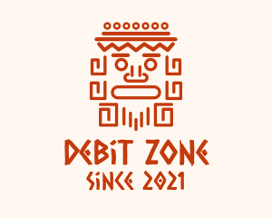 Aztec Head Statue logo design