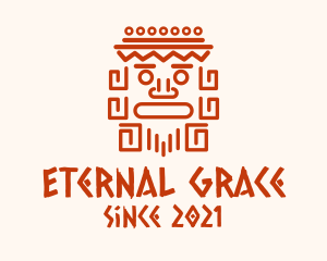 Aztec Head Statue logo