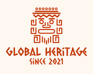 Aztec Head Statue logo