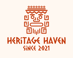 Aztec Head Statue logo