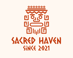 Aztec Head Statue logo