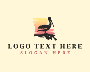 Pelican Bird Louisiana logo