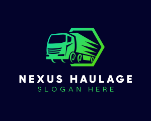 Truck Logistics Transportation logo design