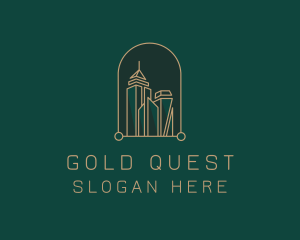 Gold Buildings Realty logo design