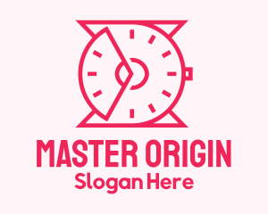 Pink Outline Wristwatch Logo