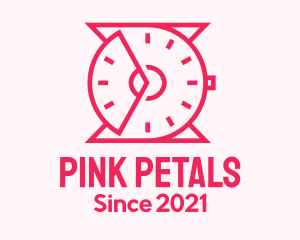 Pink Outline Wristwatch logo design