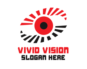 Virtual Red Eye logo design