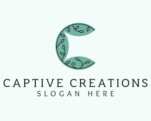 Ornate Floral Vine logo design